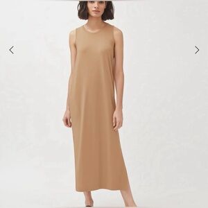 Cuyana Drape Back Dress (size XS, color: tan)
